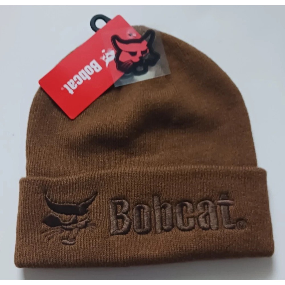 Bobcat Beanie Hat Embroidered Logo Unisex Knit Cap Men‎ Women One Size NWT New